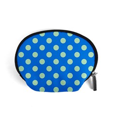 Polka-dots-blue Accessory Pouch (Small)