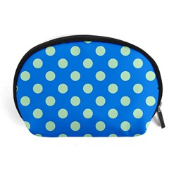 Polka-dots-blue Accessory Pouch (Large)