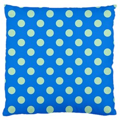 Polka-dots-blue Standard Flano Cushion Case (One Side)