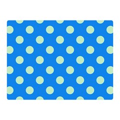 Polka-dots-blue Double Sided Flano Blanket (Mini) 