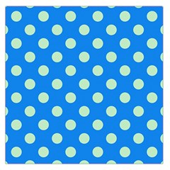 Polka-dots-blue Square Satin Scarf (36  x 36 )