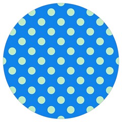 Polka-dots-blue Round Trivet