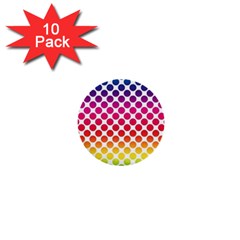 Polka-dots-callor 1  Mini Buttons (10 Pack)  by nate14shop