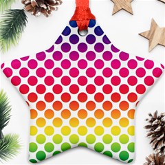 Polka-dots-callor Star Ornament (two Sides) by nate14shop