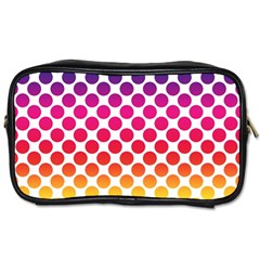 Polka-dots-callor Toiletries Bag (two Sides) by nate14shop