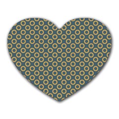 Polka-dots-gray Heart Mousepads by nate14shop