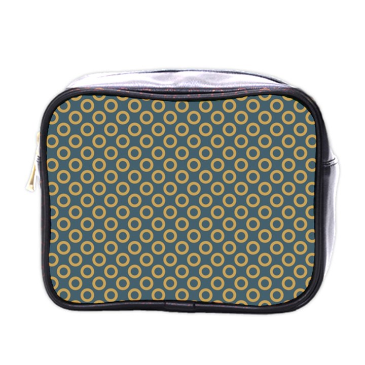 Polka-dots-gray Mini Toiletries Bag (One Side)