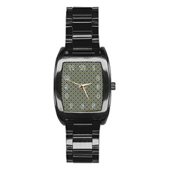 Polka-dots-gray Stainless Steel Barrel Watch by nate14shop