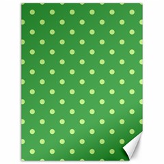 Polka-dots-green Canvas 12  X 16  by nate14shop