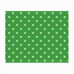 Polka-dots-green Small Glasses Cloth (2 Sides) by nate14shop