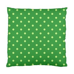 Polka-dots-green Standard Cushion Case (two Sides)