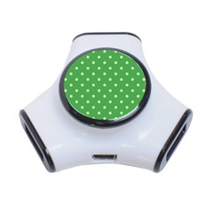 Polka-dots-green 3-port Usb Hub by nate14shop