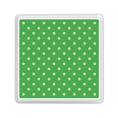 Polka-dots-green Memory Card Reader (square)