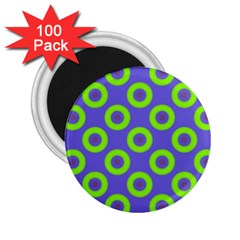 Polka-dots-green-blue 2 25  Magnets (100 Pack) 