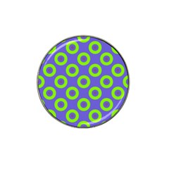 Polka-dots-green-blue Hat Clip Ball Marker by nate14shop