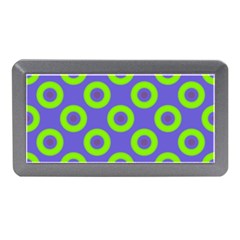 Polka-dots-green-blue Memory Card Reader (mini) by nate14shop