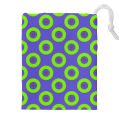 Polka-dots-green-blue Drawstring Pouch (5xl) by nate14shop