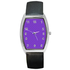 Polka-dots-lilac Barrel Style Metal Watch by nate14shop