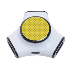 Polka-dots-light Yellow 3-port Usb Hub by nate14shop