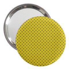 Polka-dots-light Yellow 3  Handbag Mirrors by nate14shop