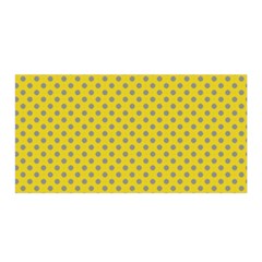 Polka-dots-light Yellow Satin Wrap 35  X 70 