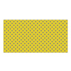 Polka-dots-light Yellow Satin Shawl 45  X 80  by nate14shop