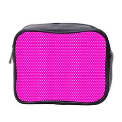 Polkadots-pink Mini Toiletries Bag (two Sides) by nate14shop