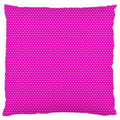 Polkadots-pink Large Flano Cushion Case (one Side)