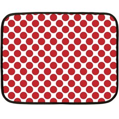 Polka-dots-polkared Fleece Blanket (mini) by nate14shop