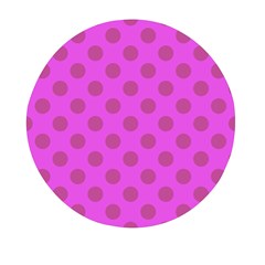 Polka-dots-purple Mini Round Pill Box by nate14shop