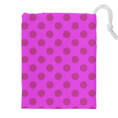 Polka-dots-purple Drawstring Pouch (4xl)