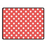 Polka-dots-red Fleece Blanket (Small) 50 x40  Blanket Front