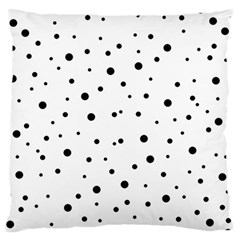 Polkadots-white Large Flano Cushion Case (one Side)