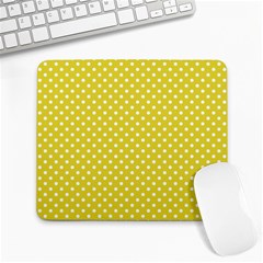 Polka-dots-yellow Large Mousepads by nate14shop