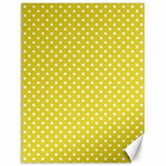 Polka-dots-yellow Canvas 12  X 16  by nate14shop