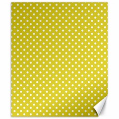 Polka-dots-yellow Canvas 8  X 10  by nate14shop