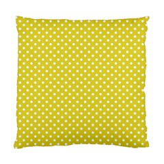 Polka-dots-yellow Standard Cushion Case (one Side) by nate14shop