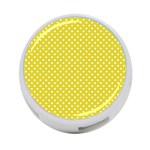 Polka-dots-yellow 4-Port USB Hub (Two Sides) Front