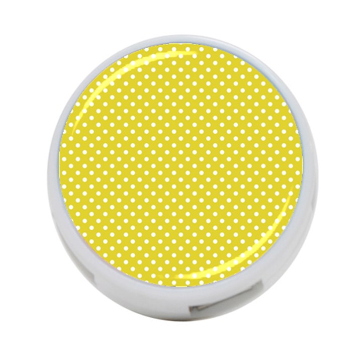 Polka-dots-yellow 4-Port USB Hub (Two Sides)