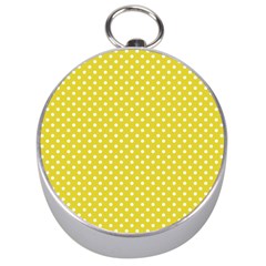 Polka-dots-yellow Silver Compasses by nate14shop