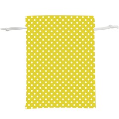 Polka-dots-yellow  Lightweight Drawstring Pouch (xl) by nate14shop