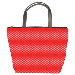 Red-polka Bucket Bag by nate14shop