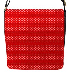 Red-polka Flap Closure Messenger Bag (s) by nate14shop