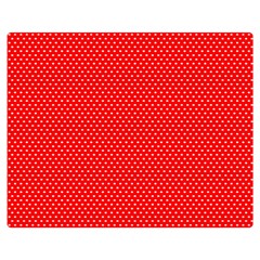 Red-polka Double Sided Flano Blanket (medium)  by nate14shop