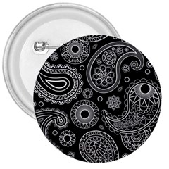 Seamless Paisley Pattern 3  Buttons by nate14shop