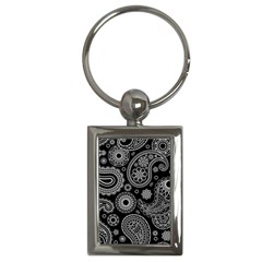 Seamless Paisley Pattern Key Chain (rectangle) by nate14shop