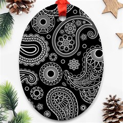 Seamless Paisley Pattern Ornament (oval) by nate14shop