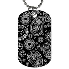 Seamless Paisley Pattern Dog Tag (one Side) by nate14shop