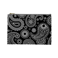 Seamless Paisley Pattern Cosmetic Bag (large) by nate14shop