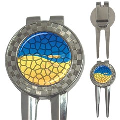 Combo Blue Yellow 3-in-1 Golf Divots by nate14shop